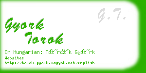 gyork torok business card